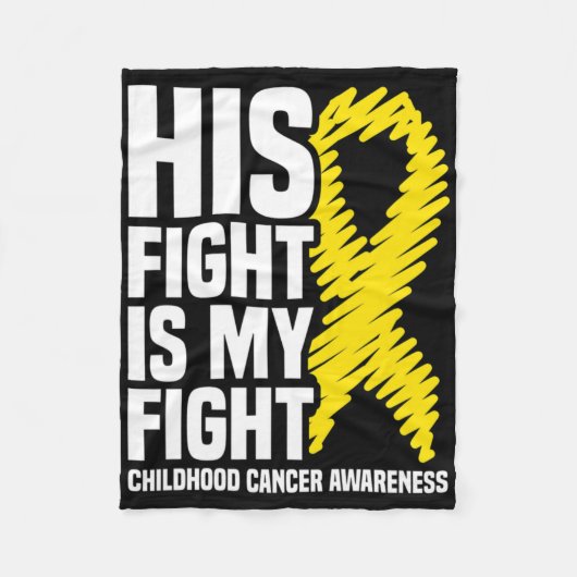 Couverture Polaire His Fight Is My Fight Ribbon Childhood Cancer Awar (Devant)