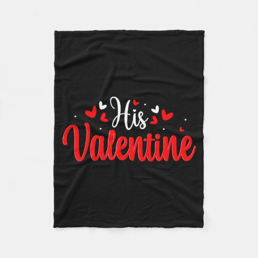 Couverture Polaire His Valentine Romantic Matching Couples Heart (Devant)