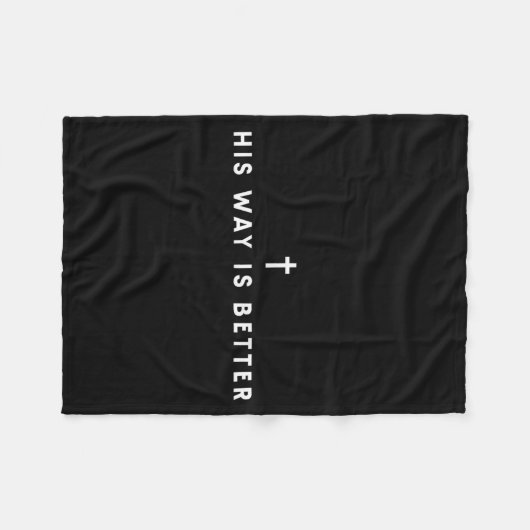 Couverture Polaire His Way Is Better Minimal Christian Cross, Bible V (Devant (Horizontal))