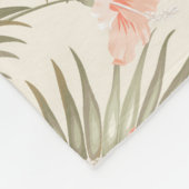 Couverture Polaire Hisbiscus Tropical Palm Tree Motif (Coin)