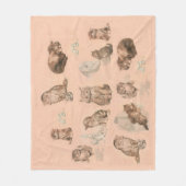 COUVERTURE POLAIRE HISTOIRES DE CHAT DE CUISINE AMUSANTE EN ROSE (Devant)