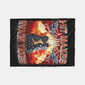 Couverture Polaire Hit Maxes Evasion Taxes Drôle Gymnase Bodybuilding (Devant (Horizontal))