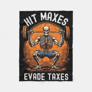 Couverture Polaire Hit Maxes Evasion Taxes Drôle Gymnase Bodybuilding