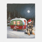 Couverture Polaire Hiver Allemand Berger Caravane Noël Aventure (Devant)