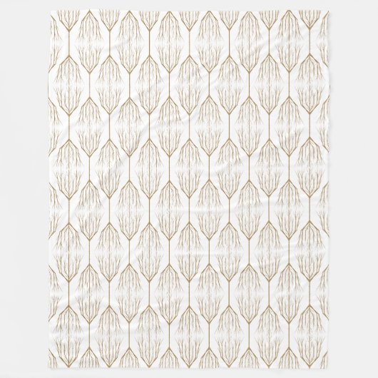 Couverture Polaire Hiver Arbres Toison Blanche (3 tailles) (Devant)