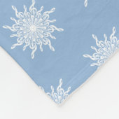Couverture Polaire Hiver Blue Ornamental G Clef Snowflake Motif (Coin)