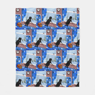 Couverture Polaire Hiver Chats Neige Noir Chat Gingembre Tabby