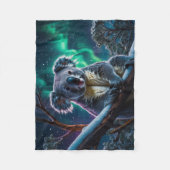 Couverture Polaire Hiver Koala et Southern Lights (Devant)