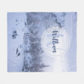 Couverture Polaire Hiver merveilleux brouillard épinette forêt neige  (Devant (Horizontal))