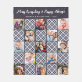 Couverture Polaire Hiver Patchwork Plaid Custom 13 Photo Collage (Devant)
