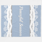 Couverture Polaire Hiver Wonderland Saison pacifique Fleece Blanche (Devant (Horizontal))