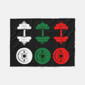 Couverture Polaire Ho Ho Ho Funny Dumbbell Christmas Weightlifting Gy (Devant (Horizontal))