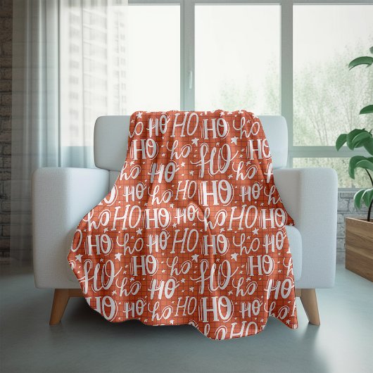 Couverture Polaire Ho Ho Ho Noël Vacances Chic Moderne