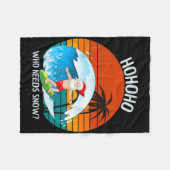 Couverture Polaire Ho Ho Ho Who Needs Snow Christmas In July Funny Sa (Devant (Horizontal))
