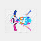 Couverture Polaire Hockey Ice Cream Drip Number 67 Player 67th Birthd (Devant (Horizontal))