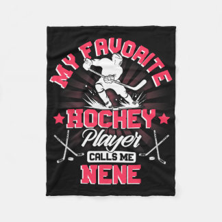 Couverture Polaire Hockey Player Ice My Favorite Hockey Player Calls 