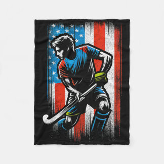 Couverture Polaire Hockey sur gazon Homme Drapeau des États-Unis d'Am