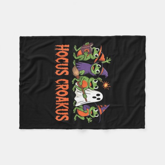 Couverture Polaire Hocus Croakus Frog Halloween Magic Spell Funny Wit (Devant (Horizontal))