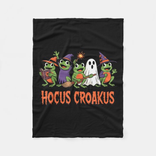 Couverture Polaire Hocus Croakus Frog Halloween Magic Spell Funny Wit (Devant)