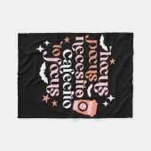 Couverture Polaire Hocus Pocus Necesito Cafecito Concentrer Halloween (Devant (Horizontal))