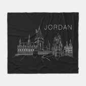 Couverture Polaire HOGWARTS™ CASTLE Outline (Devant (Horizontal))