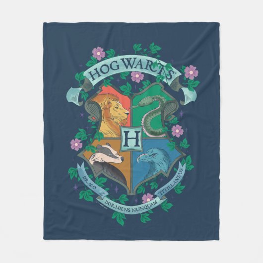 Couverture Polaire HOGWARTS™ Floral Crest (Devant)