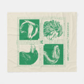 Couverture Polaire HOGWARTS™ Grille d'animaux de maison (Devant (Horizontal))