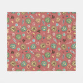 Couverture Polaire HOGWARTS™ Maisons Motif de biscuits de vacances (Devant (Horizontal))