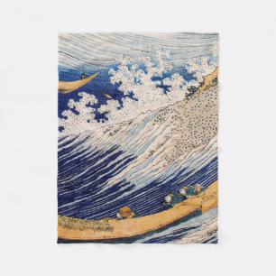 Couverture Polaire Hokusai Ocean Waves Sea Boats