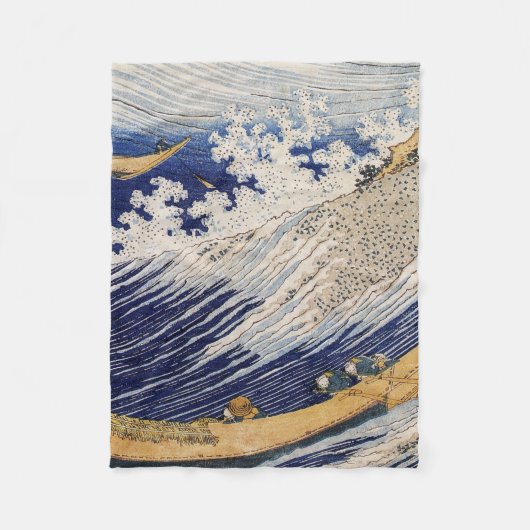 Couverture Polaire Hokusai Ocean Waves Sea Boats (Devant)