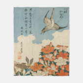 Couverture Polaire Hokusai - Un cacao et des Azaleas (Devant)
