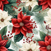 Couverture Polaire Holiday Floral Blanket Cozy Red Christmas Accent