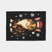 Couverture Polaire Holiday Kitten Cute Christmas Cat Design Uni Long  (Devant (Horizontal))
