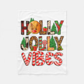 Couverture Polaire Holly A Jolly Vibes Reindeer Christmas Trees Light (Devant)