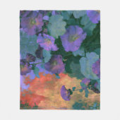 Couverture Polaire Hollyhocks dans un impressionnisme violet audacieu (Devant)