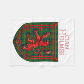 Couverture Polaire Holmes Tartan Scottish Plaid Lion Rampant (Devant (Horizontal))