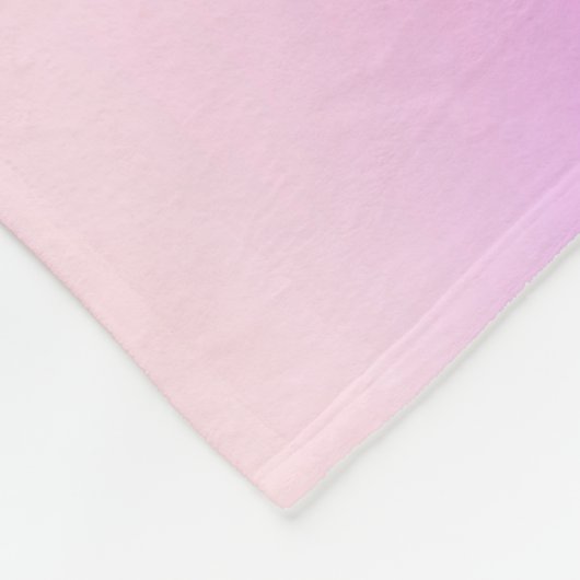 Couverture Polaire Holographe photo rose violet nom script (Coin)