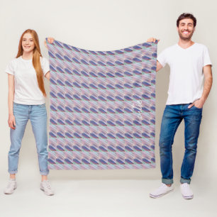 Couverture Polaire Holographique mignonne fillette rayée