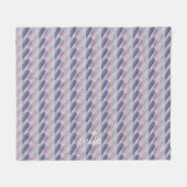 Couverture Polaire Holographique mignonne fillette rayée (Devant (Horizontal))