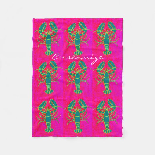 Couverture Polaire homard vert principal rouge Thunder_Cove (Devant)