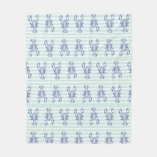 Couverture Polaire Homards bleus (Devant)