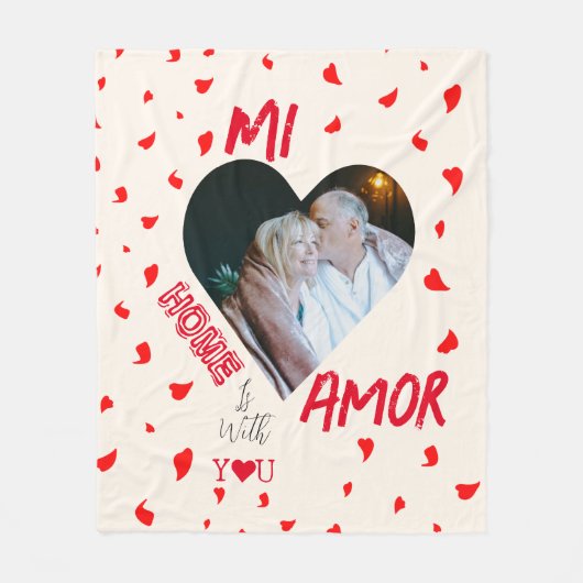 Couverture Polaire Home Is With You Fleece Blanket Cadeau (Devant)