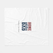 Couverture Polaire Home of the Brave Dad Blanket – Custom Tribute Gif (Devant (Horizontal))
