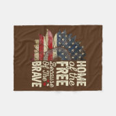 Couverture Polaire Home Of The Free Because Of The Brave Sunflower (Devant (Horizontal))