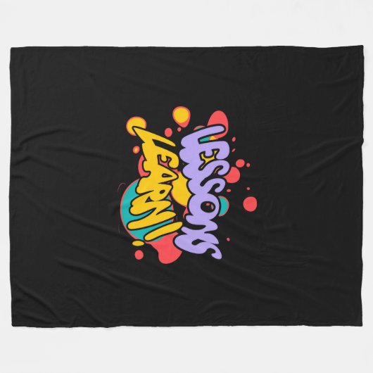 COUVERTURE POLAIRE HOME PAINT SPLASH LESSONS LEARN FLEECE BLANKET  (Devant (Horizontal))