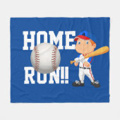 Couverture Polaire Home Run Baseball Fleece Blanket (Devant (Horizontal))