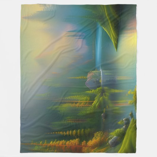 Couverture Polaire Home Sweet Home dans les bois (Devant)