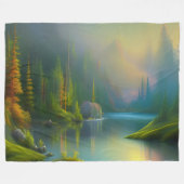 Couverture Polaire Home Sweet Home dans les bois (Devant (Horizontal))