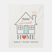 Couverture Polaire Home Sweet Home personnalisée (Devant)