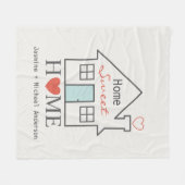 Couverture Polaire Home Sweet Home personnalisée (Devant (Horizontal))
